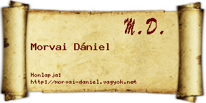 Morvai Dániel névjegykártya